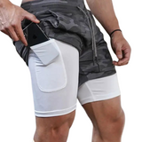 Men's Camo 2-in-1 Running Shorts – Lightweight and Comfortable Fitness Shorts for Running and Active Workouts